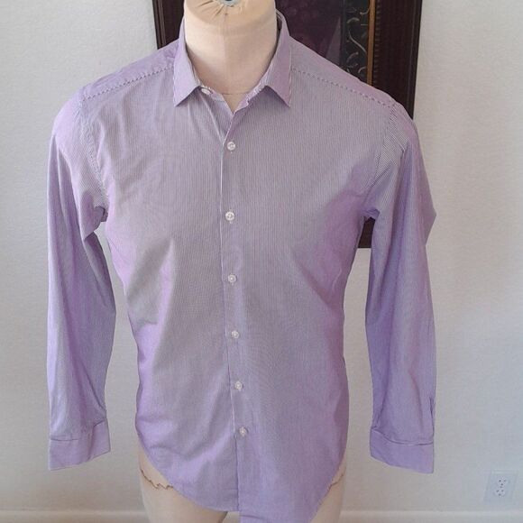 DKNY, Slim fit Stripe, Cotton Button down Shirt - Picture 5 of 12